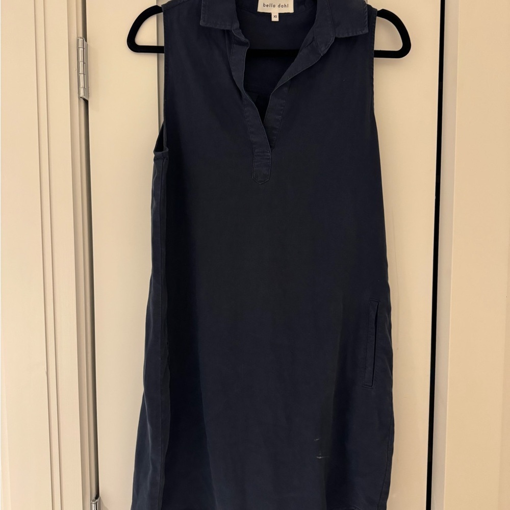 Bella Dahl Navy Sleeveless Tunic Dress